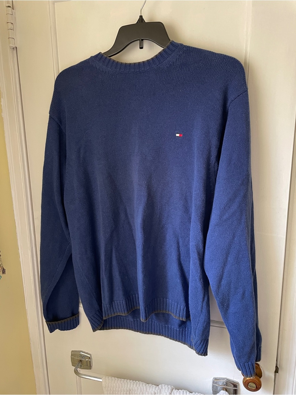 Tommy Hilfiger Men's Dark Blue Crewneck Sweater